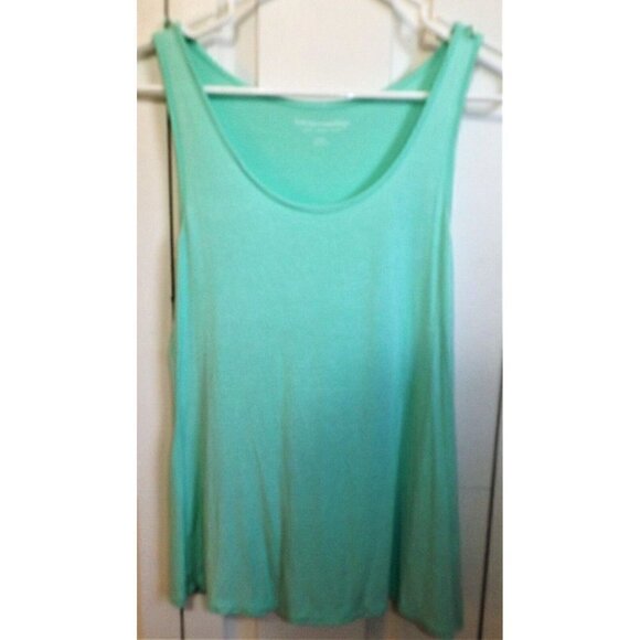 Soft Surroundings 2 pc S Mint Green Beaded V-Neck Tunic 3/4 Sleeve Matching Tank - Picture 8 of 10